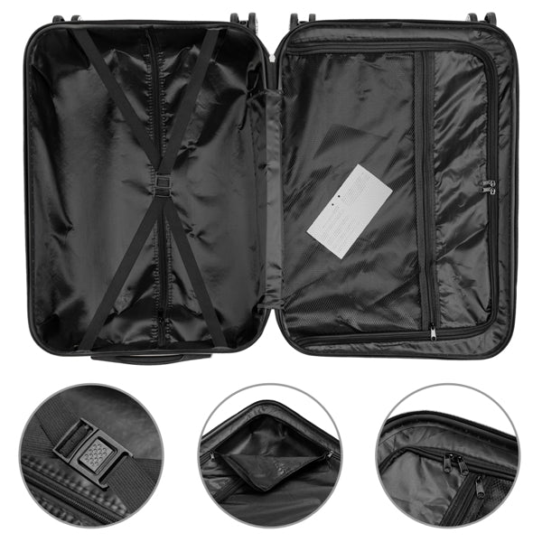 3-Piece Lightweight Hardshell Luggage Set — 20", 24" & 28" in Champagne
